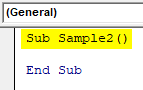 VBA Block Comment Example 3-1