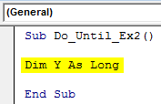 VBA Do Until Loop Example 2-2