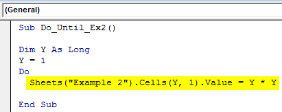 VBA Do Until Loop Example 2-5