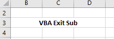  VBA Exit Sub Example 2