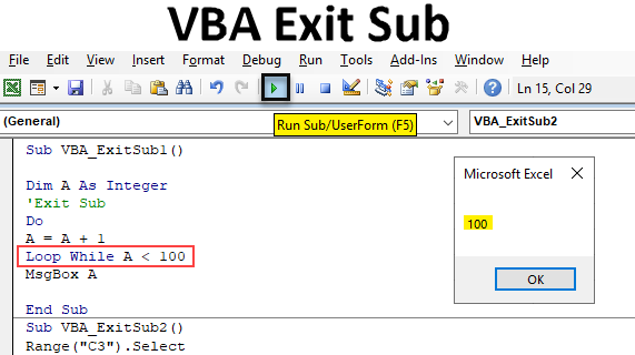 VBA Exit Sub