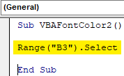 VBA Font Color Exmaple 1.2