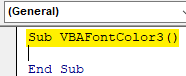 VBA Font Color Exmaple 2.1