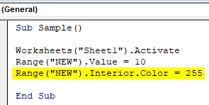 VBA Named Range Example 1-9