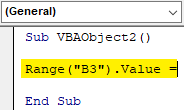 Excel VBA Object Example 1.2