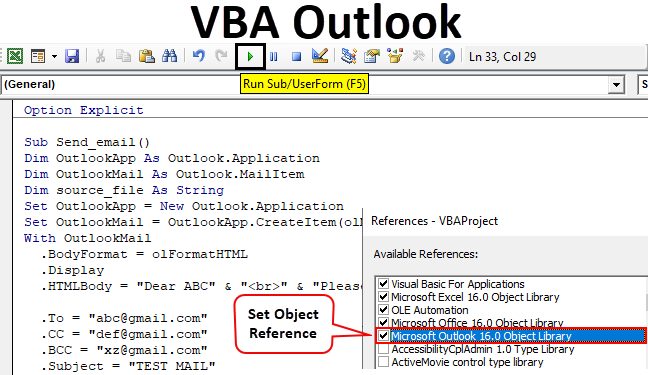 outlook vba create task from email