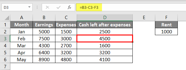 absolute reference example 2.3