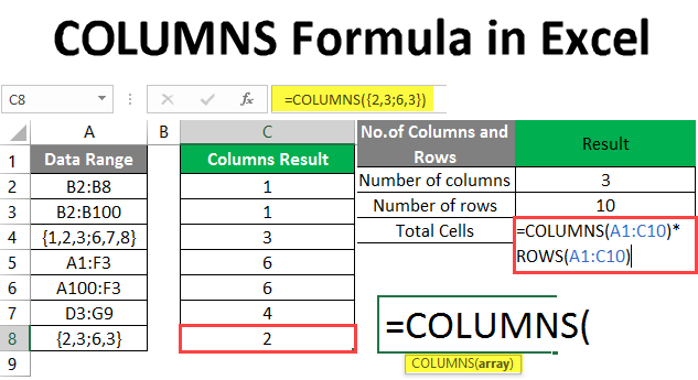 columns formula in excel