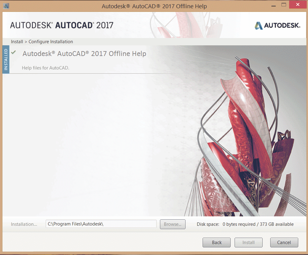 configure Autocad installation process