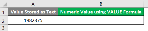 excel Value - Example 1-1