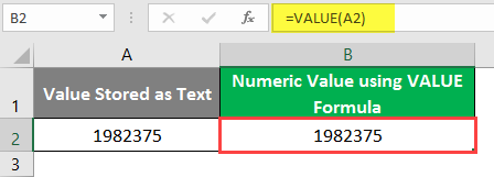 excel Value - Example 1-4