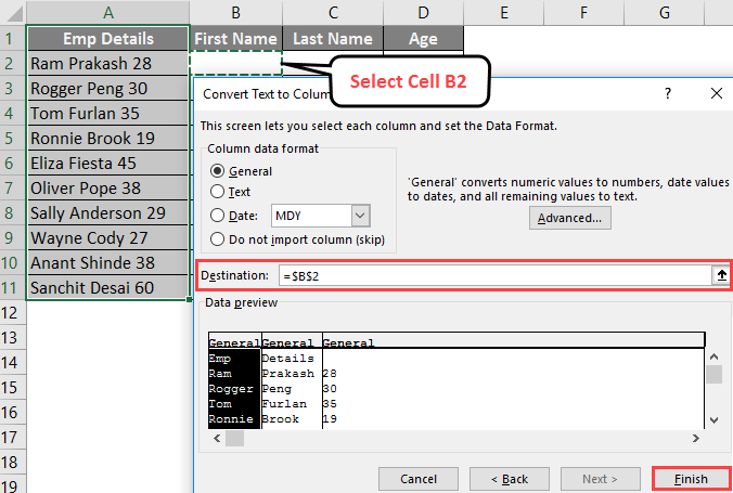 opposite in excel 1-4