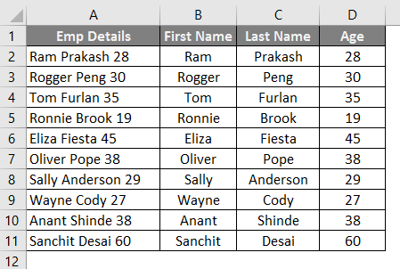 opposite in excel 1-5