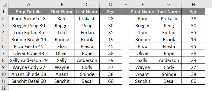 opposite in excel 3-7