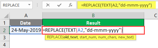 replace formula example 2-3