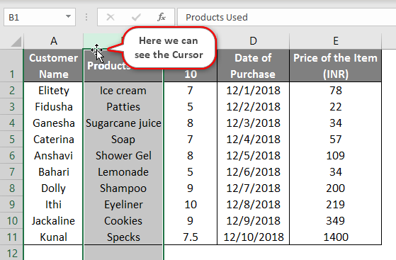 switching columns in excel example 2.2