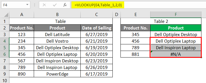 vlookup 10