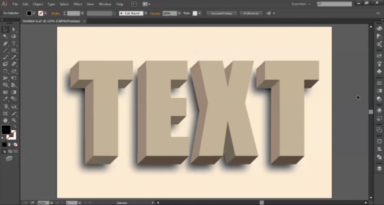 download style 3d text adobe illustrator