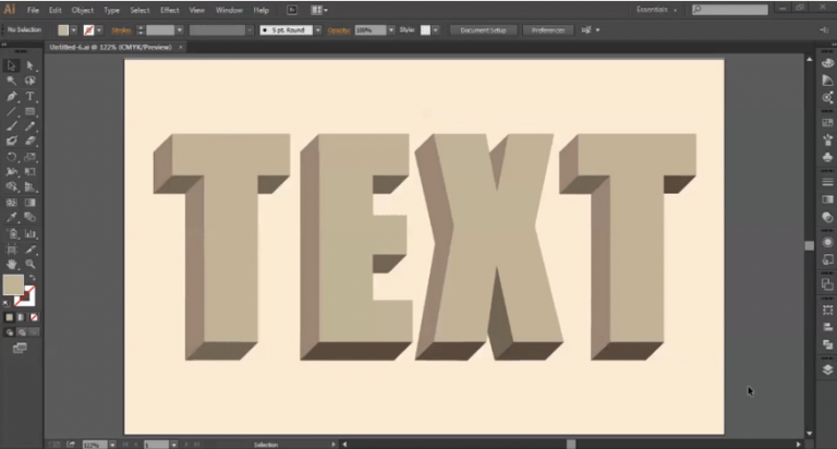 download style 3d text adobe illustrator