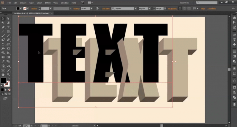 3D Text In Illustrator | How to Create 3D Text With & Without Using 3D Tool