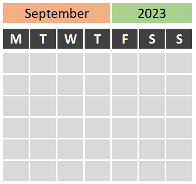 Insert Calendar in Excel-After editing