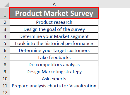 Checklist in Excel 2.3