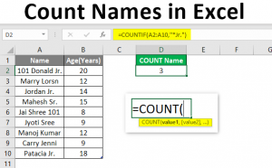 Name Count Formula: Count Specific Names in Excel | Educba