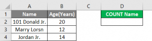 Name Count Formula: Count Specific Names in Excel | Educba