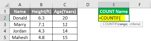 how-to-count-names-in-excel