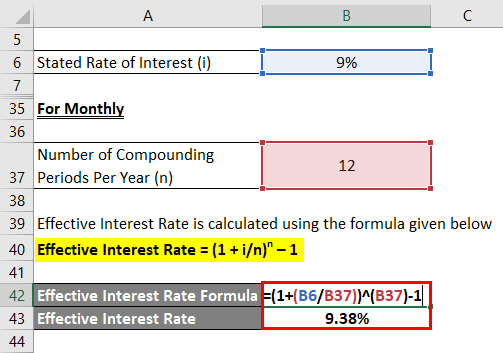 excel formula on mac for change in interest rate