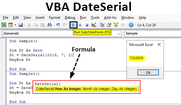 Vba Dateserial How To Use Dateserial Function In Excel Vba