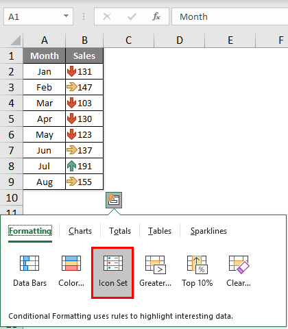 Formatting Icon Set