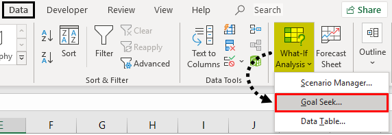 What If Analysis in Excel Example 2-1 