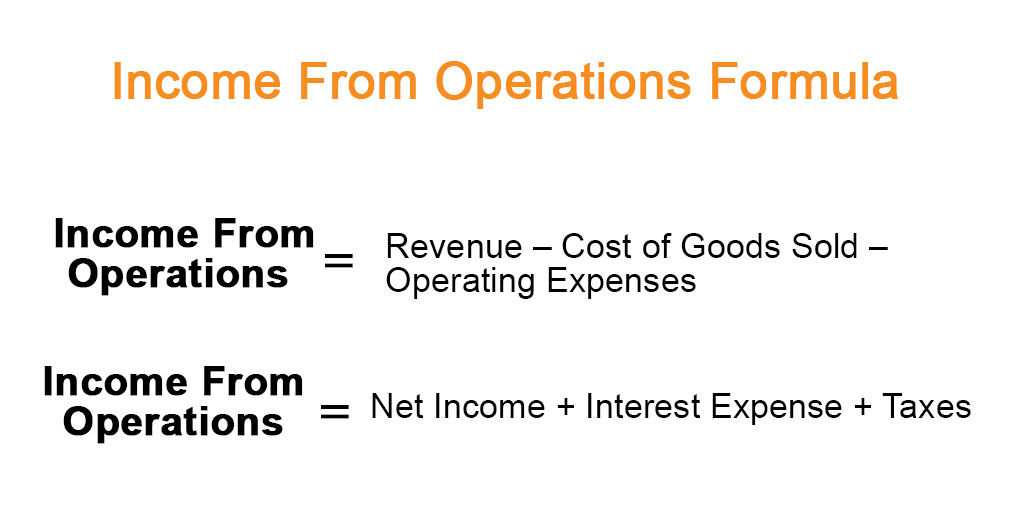 Income From Operations Formula