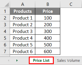 Product and Price example 1.1