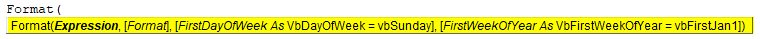 Syntax of VBA Date Format