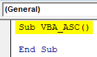 VBA ASC Example 1-2