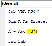 VBA ASC Example 1-5