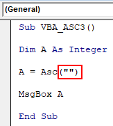 VBA ASC Example 4-1