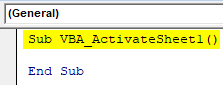 VBA Activate Sheet Example 1-3