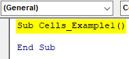 VBA Cells Example 1.1