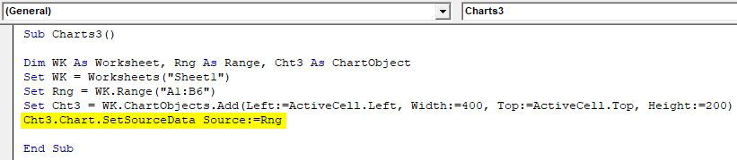 VBA Charts Example 3-6