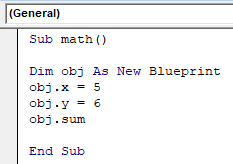 VBA Class Module Example 1-8