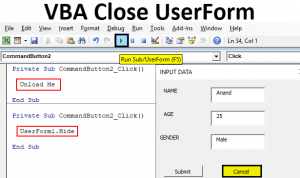 vba access close form