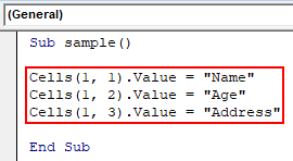 VBA Code Example 1-3