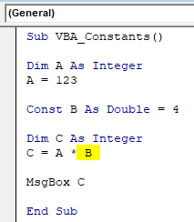 VBA Constant Example 1-11