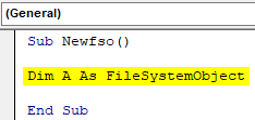 VBA Filesystemobject Example 1.2