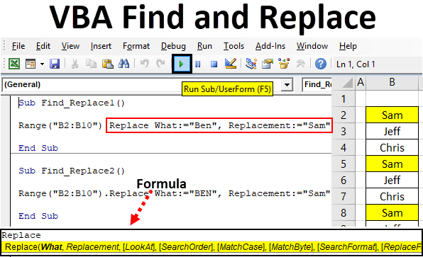 VBA Find and Replace 