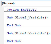 VBA Global Variables Example 2-1