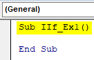 VBA IIF Example 1.2